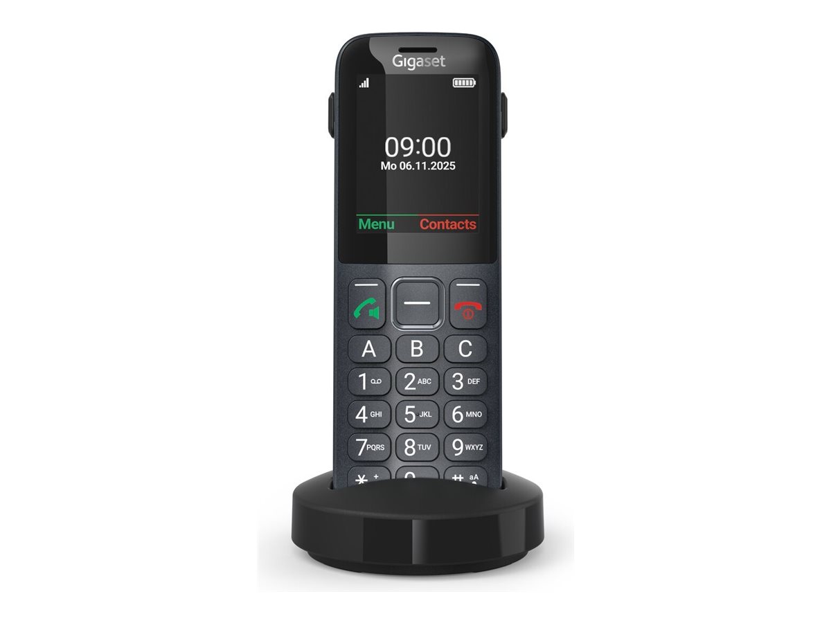 Gigaset 600 Comfort SIM 2.4" Schnurlostelefon Schwarz