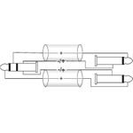 OMNITRONIC Adapterkabel 3,5 Klinke/2xKlinke 6m sw (30225156)