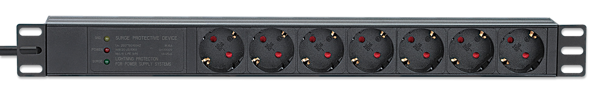 Intellinet 715140 19" 1U PDU 7x Typ F 4000 W Schwarz