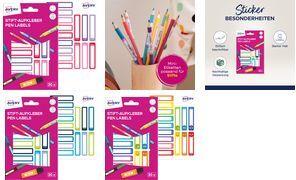 AVERY Stift-Etiketten, Papier, 10 x 50 mm, farbige Rahmen abgerundete Ecken, von Hand beschriftbar, permanent haftend - 1 Stück (RESMI30G)