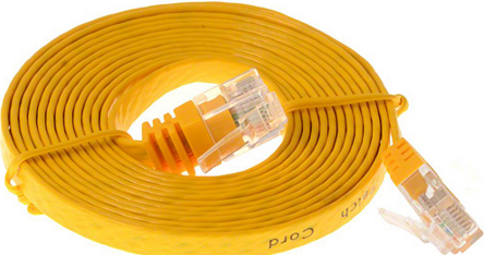 HERWECK Helos CAT 6 Patchkabel UTP slim, gelb, 5,0  m