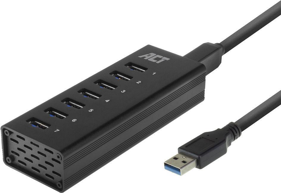 ACT AC6315 Schnittstellen-Hub USB 3.2 Gen 1 (3.1 Gen 1) Type-A 5000 Mbit/s Schwarz (AC6315)