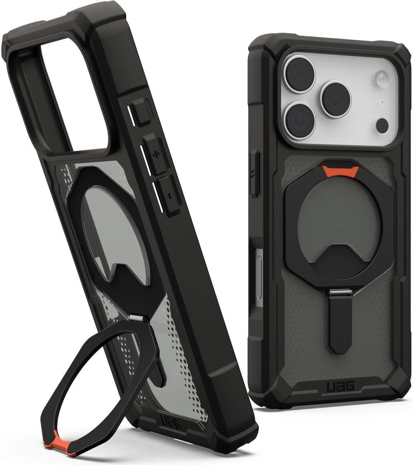 UAG Urban Armor Gear Plasma XTE MagSafe Kickstand Case | Apple iPhone 17 Pro | schwarz/pop orange | 114527114097 (114527114097)