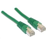 Wentronic Goobay CAT 6 Patchkabel, S/FTP (PiMF), Grün, 0.5 m - LSZH halogenfrei, Kupfer (68288)