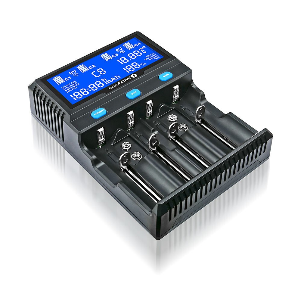 EverActive UC-4200 Universelles Akkuladegerät Schwarz