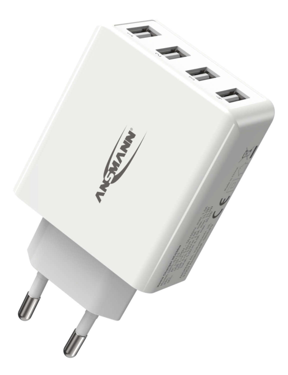ANSMANN Home Charger HC430 USB-Ladegerät 4x USB-A 30 W Weiß