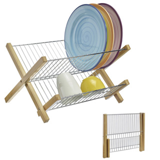 Westmark Tilo Abtropfer freistehend Edelstahl Bambus