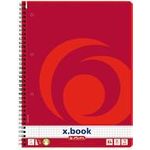 herlitz Collegeblock x-book, DIN A4, 80 Blatt, kariert Rand links, 70 g-qm, holzfrei, gelocht, Rundspirale (10834117)