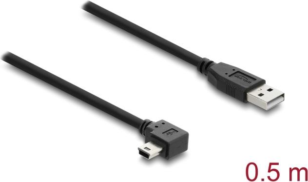 Delock USB 2.0 Kabel Typ-A Stecker zu Typ Mini-B rechts gewinkelt 0 (81650)