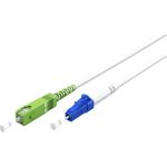 Goobay 59616 Glasfaserkabel 30 m SC/APC LC/UPC FTTH OS2 Weiß (59616)