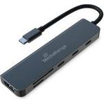 MEDIARANGE Verteiler USB Type-C auf Multi silber (MRCS519)