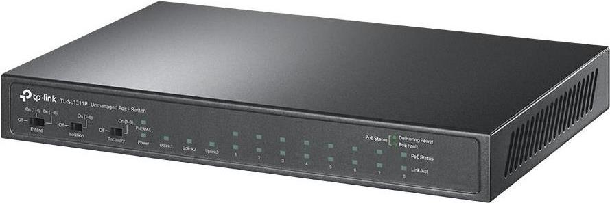 TP-Link TL-SL1311P Netzwerk-Switch Fast Ethernet (10/100) Power over Ethernet (PoE) Schwarz (TL-SL1311P)