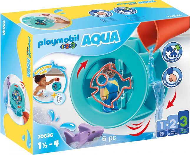 Playmobil ® 123 AQUA Wasserwirbelrad mit Babyhai 70636 (70636)