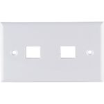 shiverpeaks ®-BASIC-S--Keystone Anschlussfeld, 2-fach, weiß (BS08-10111)