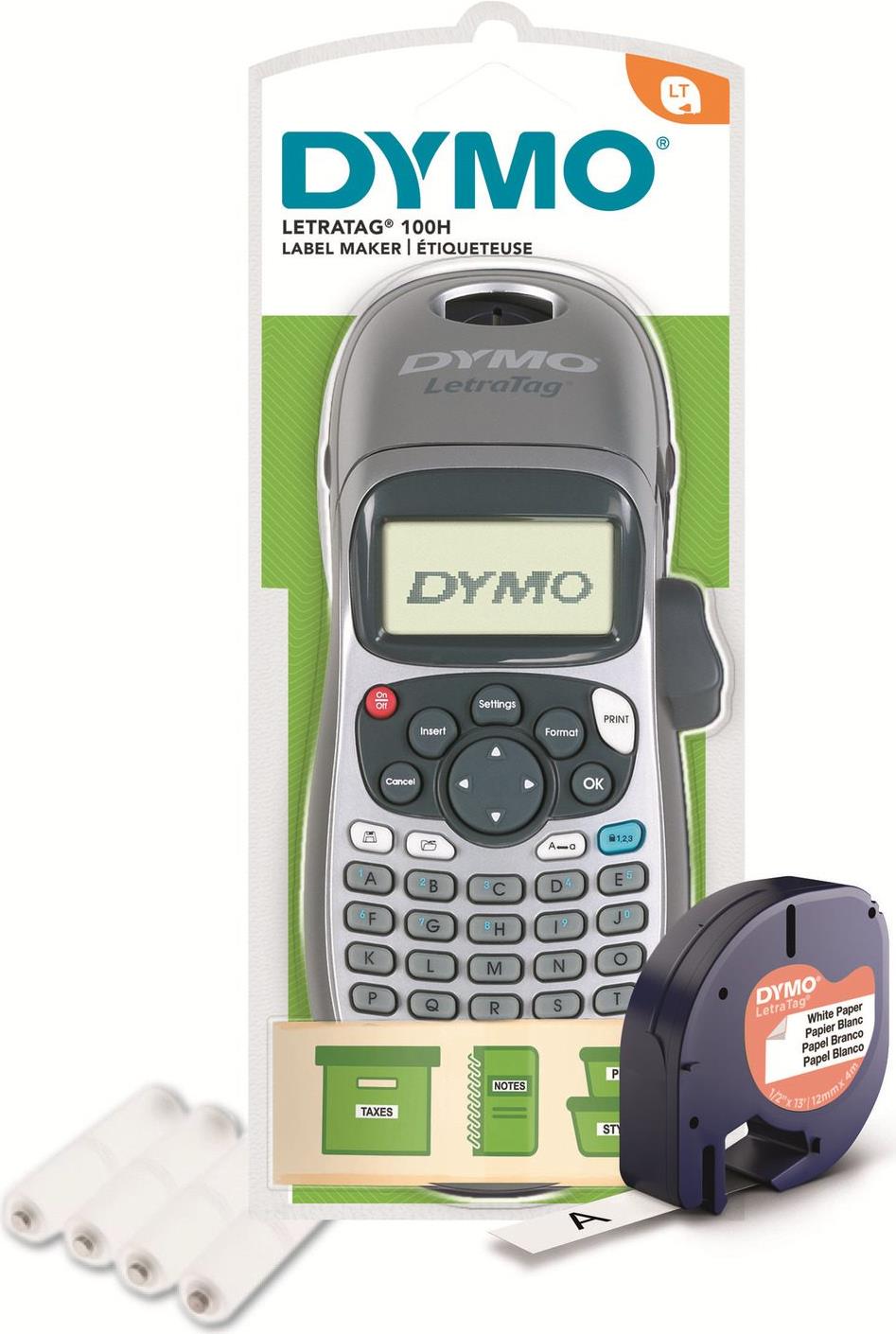 DYMO LetraTag LT-100H Beschriftungsgerät - Silber Edition inkl. Batterien (2174577)