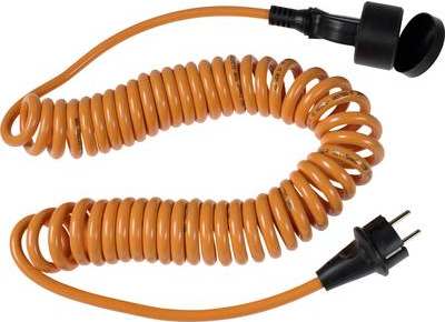 as-Schwabe 70413 Stromkabel Orange 5 m Netzstecker Typ F (70413)