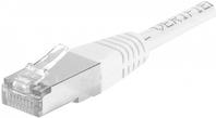 Patchkabel F/UTP, CAT.6a, weiß, 25,0 m Für 10 Gigabit/s, mit besonders schmalem Knickschutz (859587)