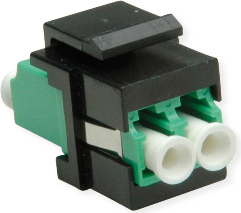 ROLINE Keystone LWL-Adapter LC/LC Duplex, Single Mode, OS2, APC (21.17.0058)