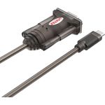 UNITEK Y-1105K Serien-Kabel Schwarz 1,5 m DB-9 (Y-1105K)