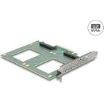 Delock PCI Express 4.0 x8 Karte zu 2 x intern U.2 NVMe SFF-8639 - Bifurcation (LxB: 144 x 122 mm) (90162) (geöffnet)