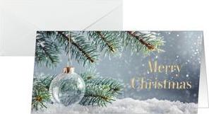 Sigel 25 Weihnachtskarten Snowy Idyll DIN lang (DS637)