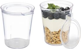 APS Becher-Set SUPER CUP, 16-teilig, transparent aus schlagfestem SAN-Kunststoff, Füllinhalt: 250 ml, - 1 Stück (10506)