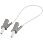 VOLTCRAFT Hochflexible Sicherheits-Messleitung [Lamellenstecker 4 mm - Lamellenstecker 4 mm] 0.25 m Weiß MSB-501 10 A (VC-8063500)