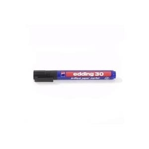 Edding 30 Brilliant Paper Marker Black (10) (4-30001)