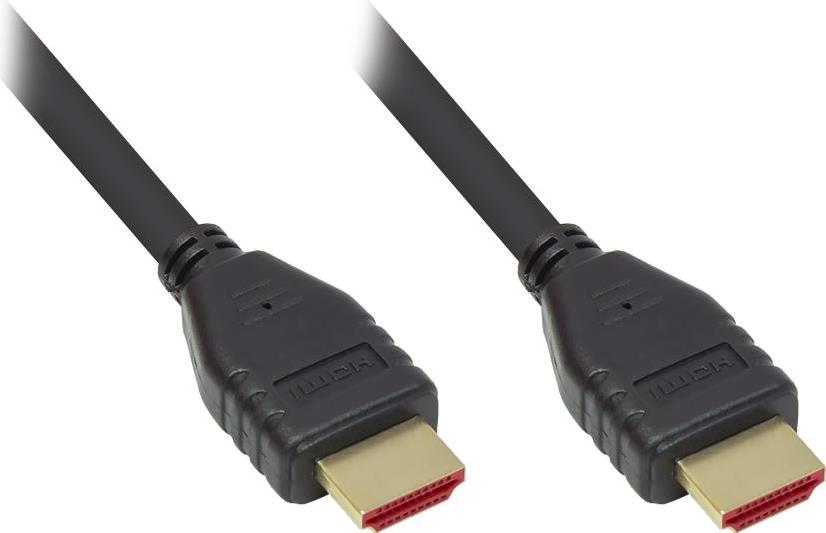 Ultra-High-Speed HDMI 2.1 Kabel, 8K UHD-2 / 4K UHD, vergoldete Kontakte, CU, schwarz, 3m, Good Conn (4521-030)