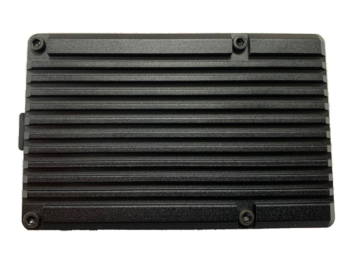 JOY-iT ARMOR CASE Block Active Gehäuse für Raspberry Pi 4 mit Lüfter, CNC-Aluminium, Schwarz