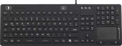 Renkforce IP 68 Industrie USB-Tastatur Schwarz Spritzwassergeschützt, Staubgeschützt, Touch-Oberfläche (iM-IKB110-BK)