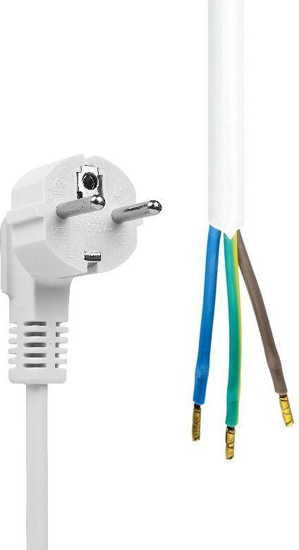 MicroConnect Schuko - Open End Power cable 10m White (MC-PE010SCHW-OE)