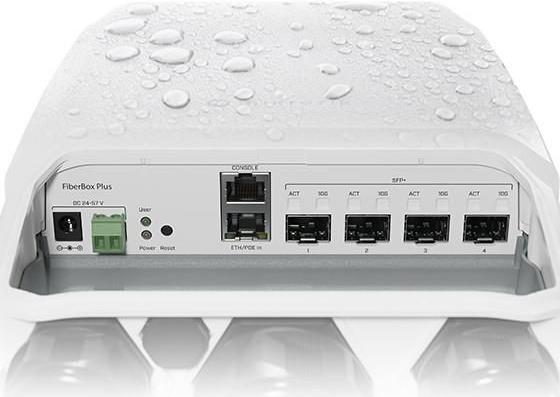 MikroTik CRS305-1G-4S+OUT FiberBox Plus Outdoor Managed Switch, 4x 10G SFP+, IP66, Weiß