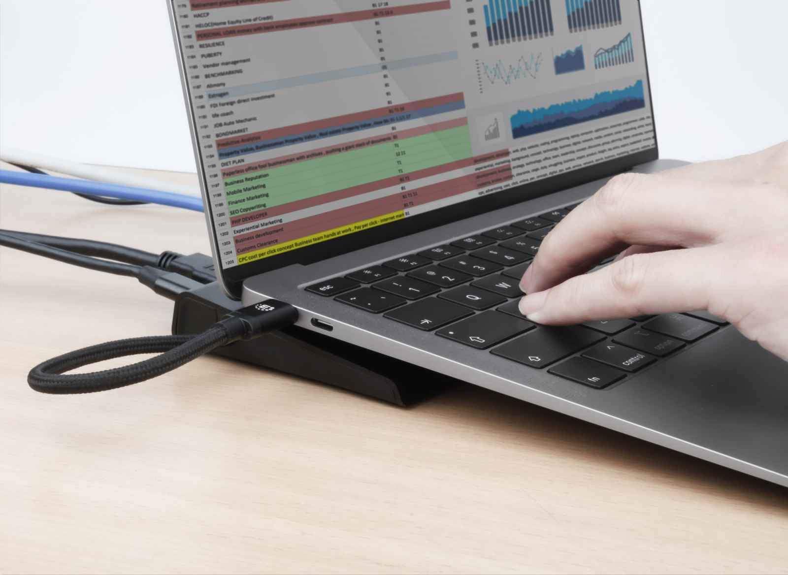 Manhattan USB-C Dockingstation MST 11-in-1 Grau