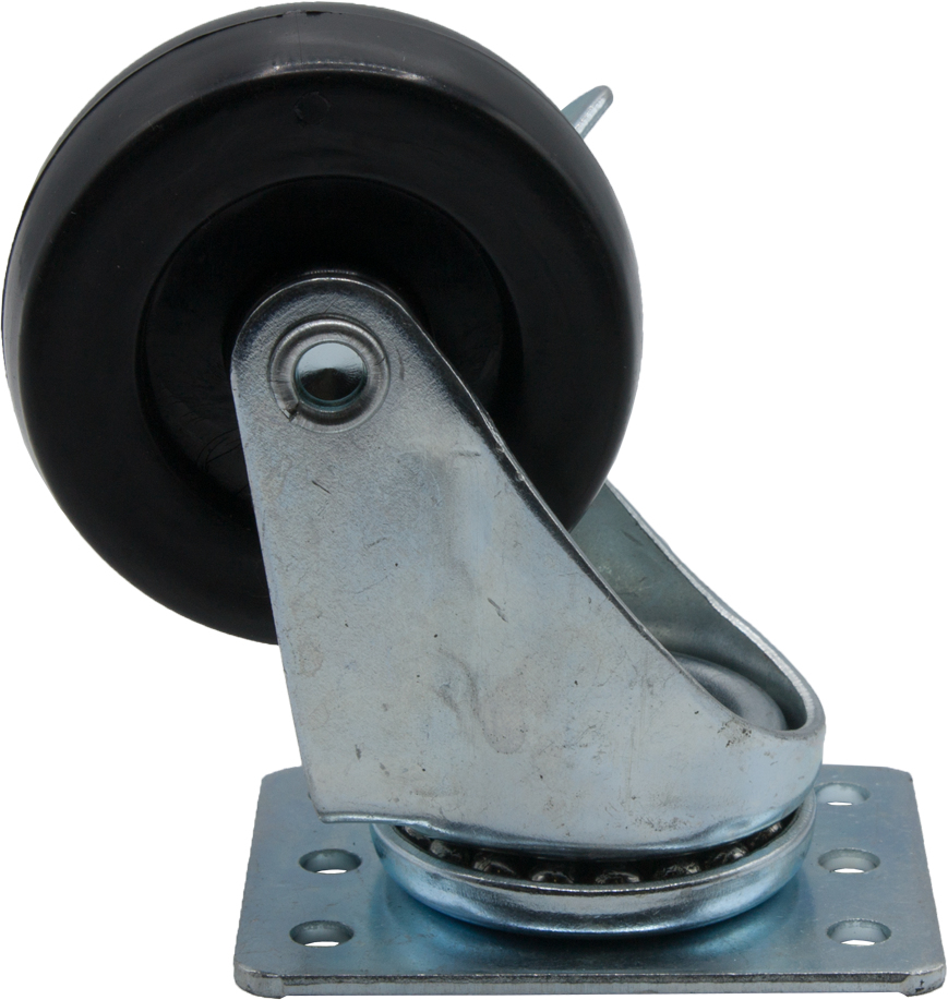 Rockstable RS19-HJ02 Lenkrollen-Set 4 Lenkrollen 200 kg 70 mm Schwarz/Silber