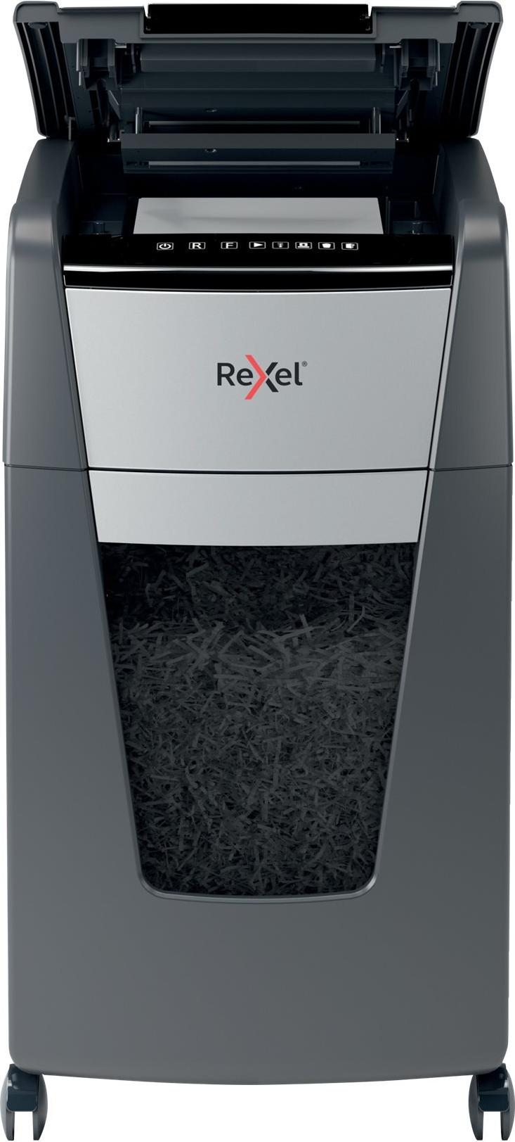 Rexel Optimum AutoFeed+ 225X Aktenvernichter Kreuzschnitt P-4 60 l Schwarz, Grau