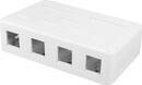 ACT Unloaded surface keystone mount box for 4 keystone jacks (FA6031)