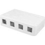 ACT Unloaded surface keystone mount box for 4 keystone jacks (FA6031)