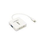 Lindy Mini DisplayPort 1,2 to HDMI, VGA & DVI-D Active Adapter Converter (41035)