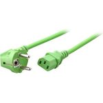 EFB-Elektronik Netzleitung Schutzkontakt 90° - C13 180°, grün, 3.0 m, 3 x 1,00 mm² Hersteller: EFB Elektronik (EK588GN.3V2)