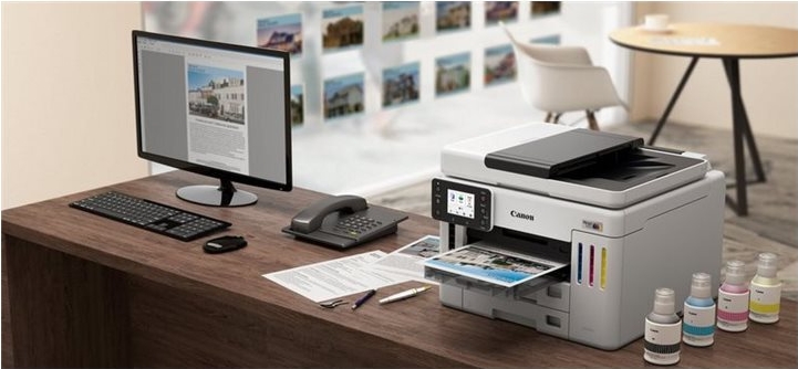 Canon MAXIFY GX7150 MegaTank Tintenstrahl-Multifunktionsdrucker mit CISS Schwarz, Weiß