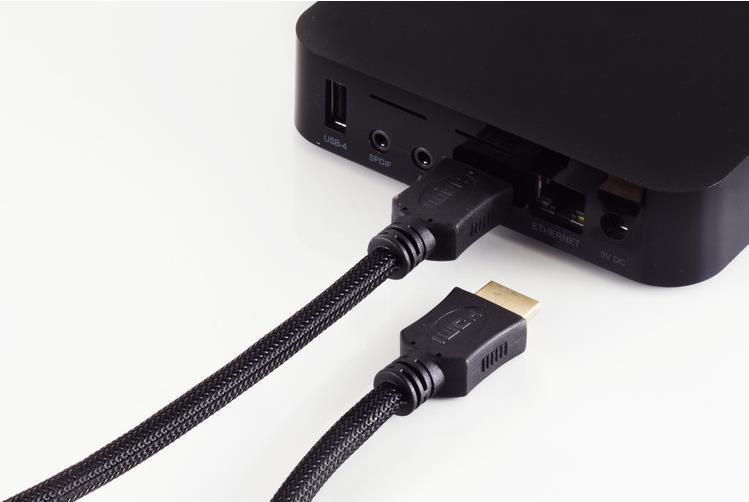 shiverpeaks ®-BASIC-S--HDMI A-Stecker auf HDMI A-Stecker, vergoldete Kontakte, ULTRA HD, 3D, HEAC, schwarz mit schwarzen Low Density Nylon Mantel 7,5m (BS77477-LDN)