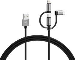 Varta Speed Charge & Sync Kabel 3in1 USB-A auf Light./Mic./USB-C (57937 101 111)