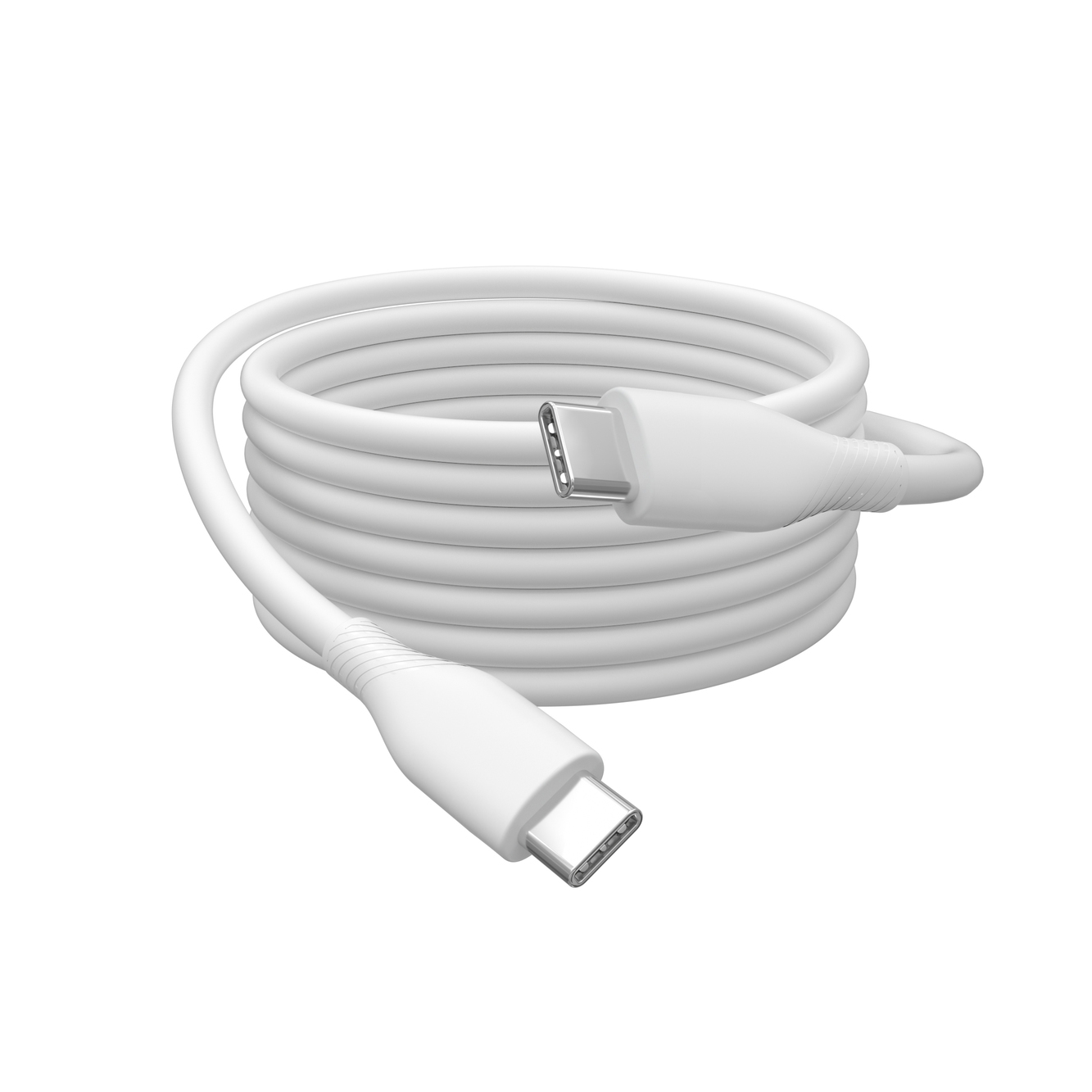 Digitus USB-C Silikon Anschlusskabel, USB-C zu USB-C, 2 m, USB 2.0, 60 W, Weiß