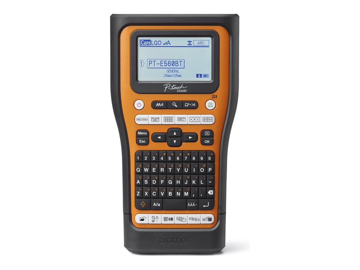 Brother P-Touch PT-E560BTVP Beschriftungsgerät Thermotransfer 180 dpi USB 3.0 Bluetooth Schwarz/Orange
