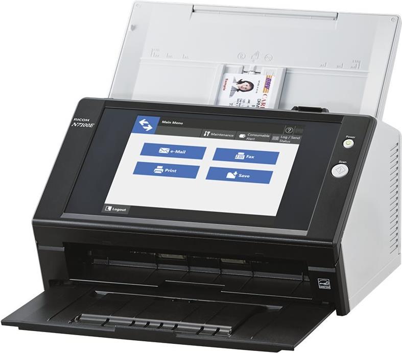Fujitsu N7100E Dokumentenscanner mit Touchscreen 600 dpi 25 Seiten/Min. Duplex Schwarz, Grau