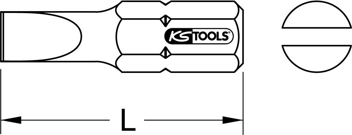 KS TOOLS 1/4\" TORSIONpower Bit, 25mm, Schlitz 3mm (918.3305)