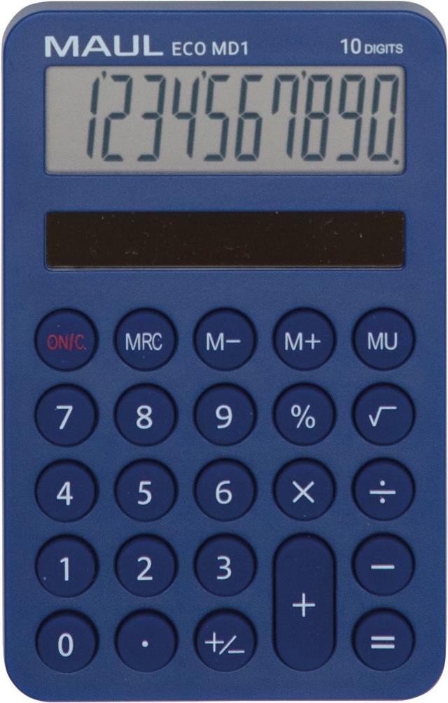 MAUL ECO MD1 Taschenrechner Tasche Einfacher Taschenrechner Blau (7275034)
