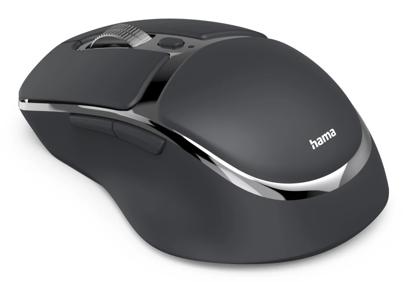 Hama WM-800 Ergonomische Maus 8 Tasten 3200 DPI Kabellos Anthrazit