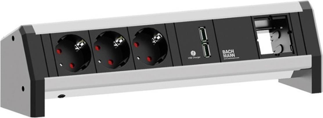 BACHMANN DESK 3x Schutzkontakt 1x USB Charger 1x ABD GST18 (902.0253)